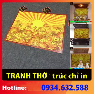 [ TRANH dán vách thờ ] - Hoa sen nhiều mẫu, các cỡ - dán vách thờ, bàn thờ, tượng thờ tranh trúc chỉ in MÂU NI