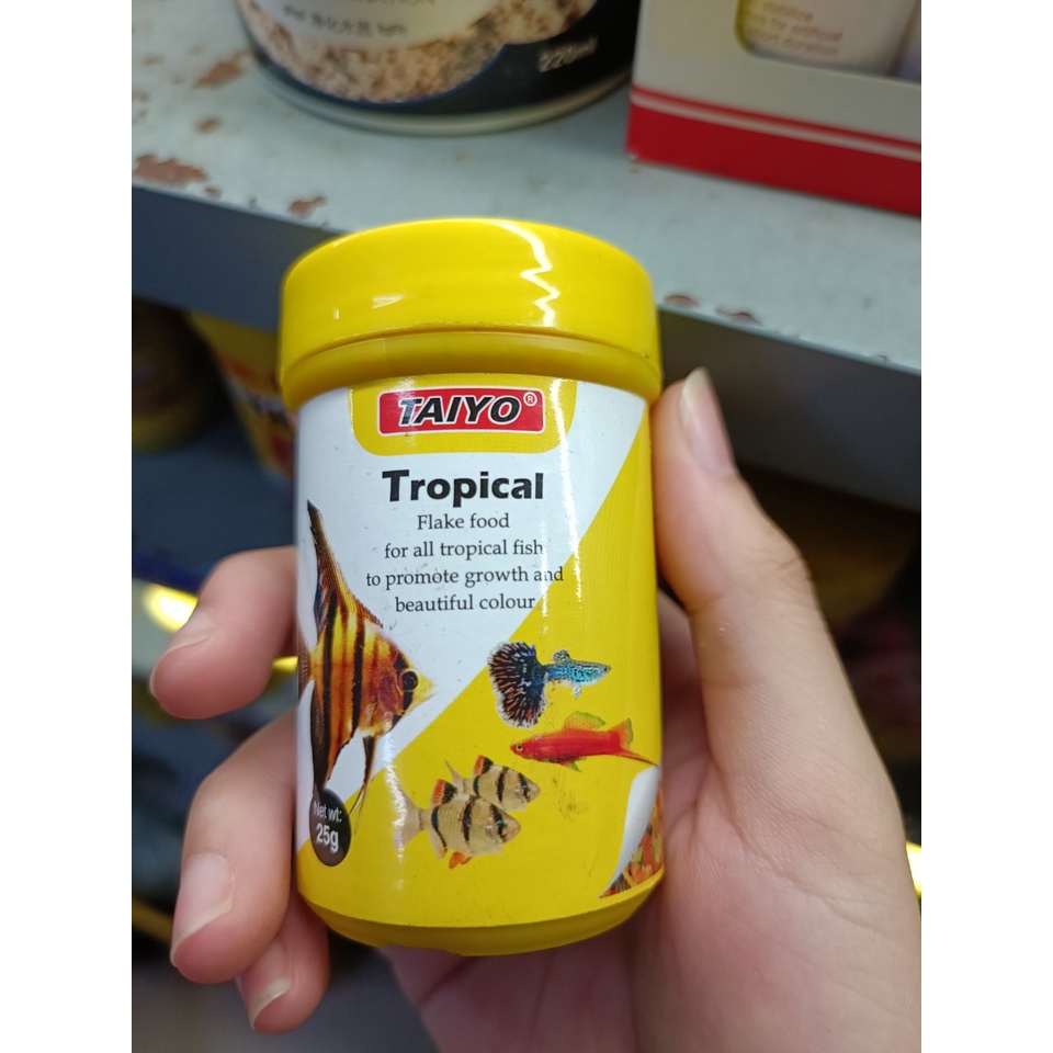 TAIYO TROPICAL 25g  - Thức ăn hàng ngày cho hết các loài cá nhiệt đới và Cá Dĩa nhỏ