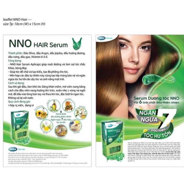 Dầu dưỡng tóc - NNO HAIR SERUM – (Hộp 3 vỉ - 15 viên)