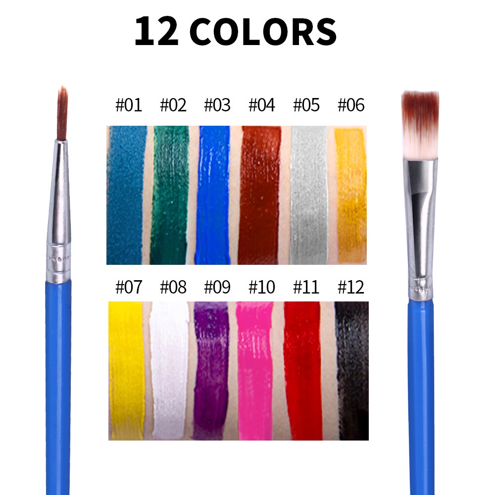 Bảng 12 Màu Vẽ Mặt/Cơ Thể Nghệ Thuật Cho Bé