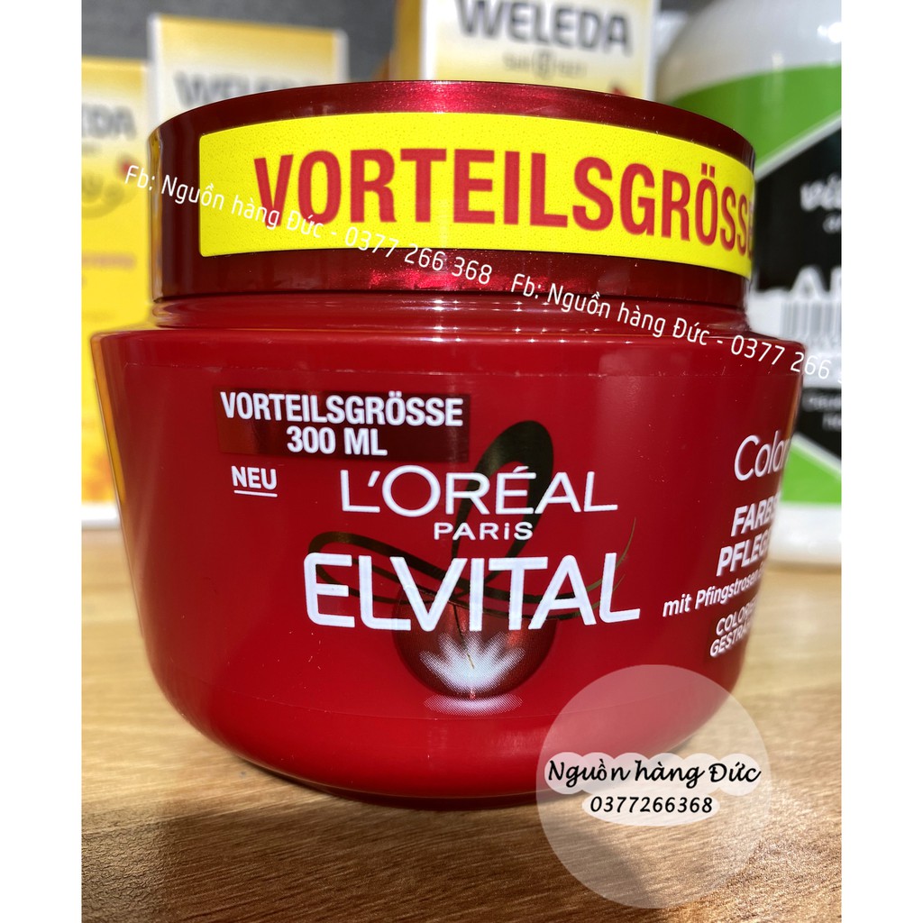 Kem hấp ủ tóc Loreal Elvital Đức siêu mượt, siêu phục hồi - Hàng Nội địa Đức - Nguồn hàng Đức
