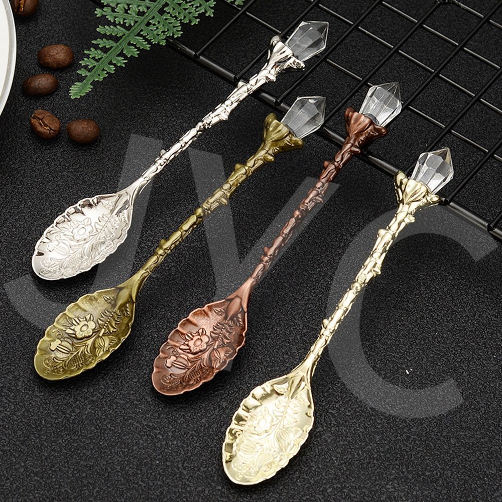 Muỗng cà phê AVALENTINE mini bằng hợp kim kẽm khắc họa tiết cổ điển