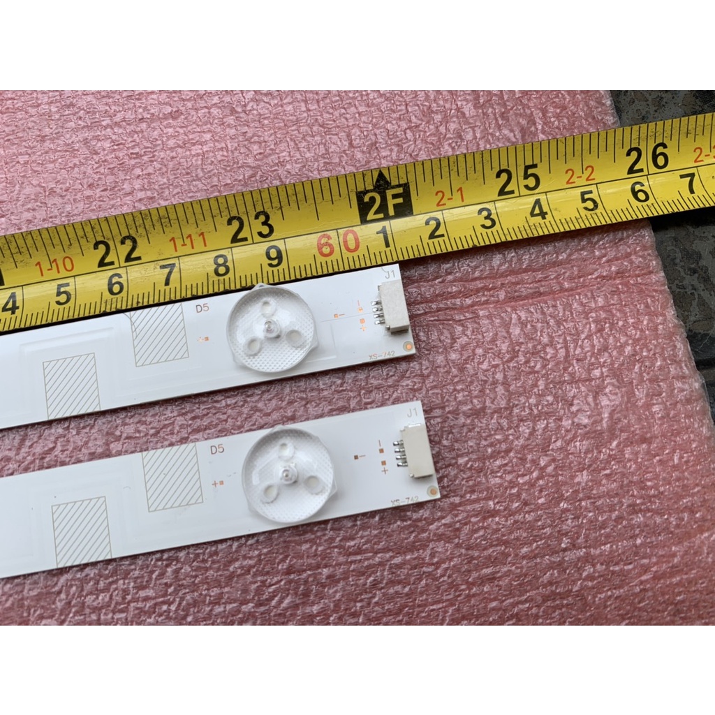 THANH LED TIVI SHARP 32LE280 32LE180 HÀNG MỚI 100% BỘ 2 THANH, MỖI THANH 5 BÓNG 3V, DÀI 61cm LBM320M0501