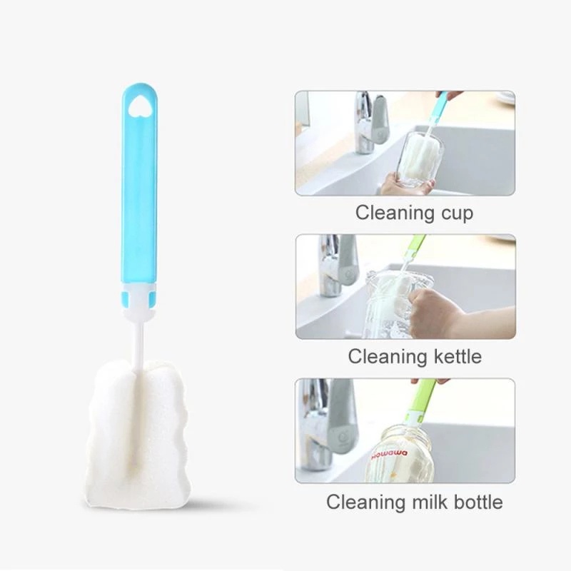Cọ rửa ly bằng nhựa có tay cầm dài tháo rời được tiện lợi