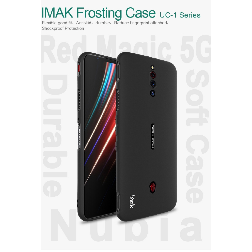 Ốp điện thoại TPU silicon mềm bề mặt nhám thương hiệu Imak dành cho ZTE Nubia Red Magic 5G