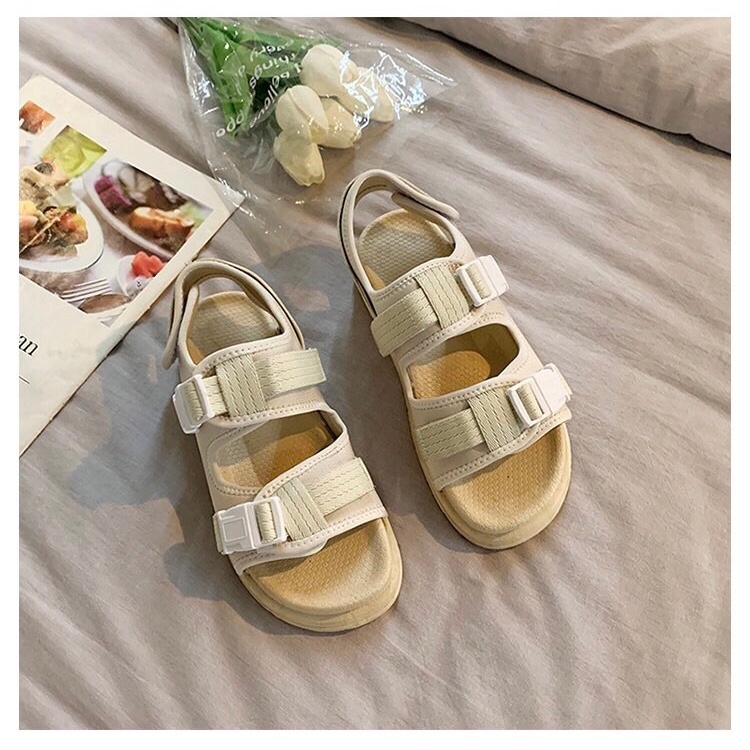 Dép sandal đế bằng phong cách thời trang Hàn Quốc cho nữ hot 2021ORD HÀNG CÓ SẴN