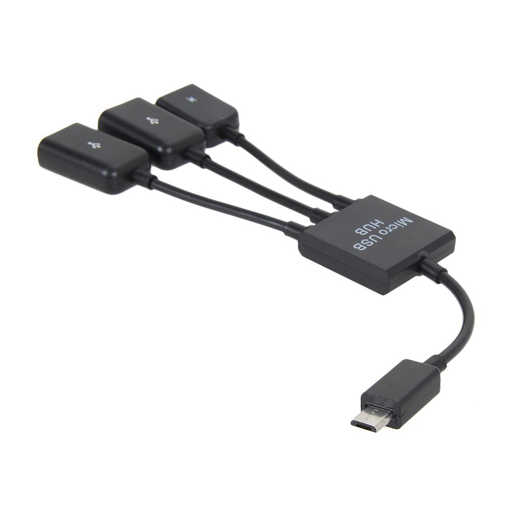 Hub OTG 3 trong 1 cổng Micro USB 2.0