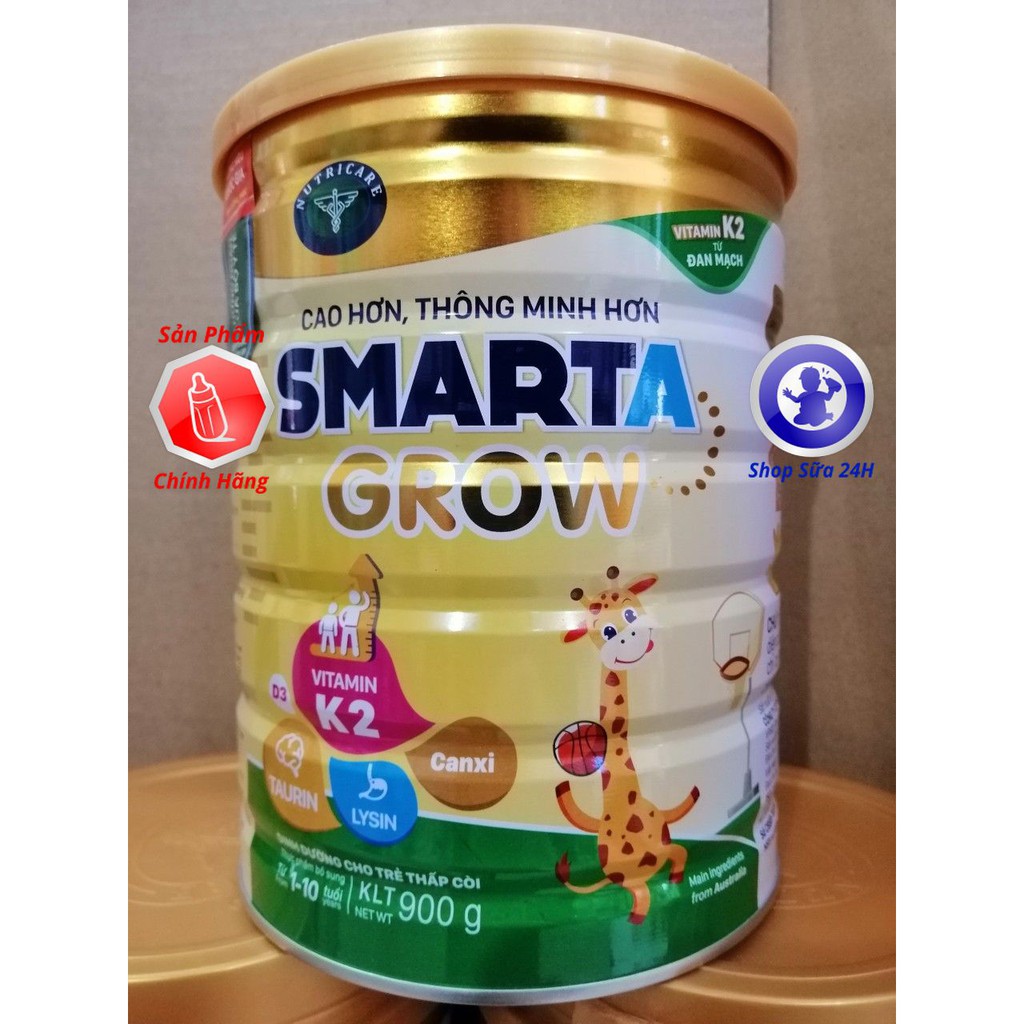 [DATE 9/2023] Sữa Smarta Grow Lon 900g (Phát triển chiều cao)