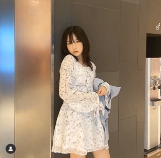 ĐẦM VOAN HOA TAY NƠ (KÈM HÌNH THẬT)