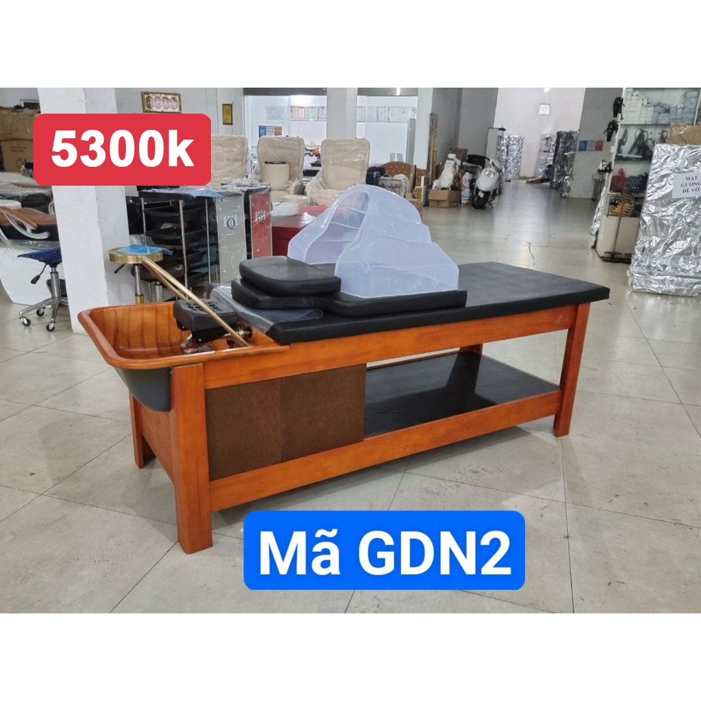 Giường Gội Đầu Dưỡng Sinh Cao Cấp 2 trong 1 Có Vòm Phun Nước Dùng Trong Tiệm Tóc