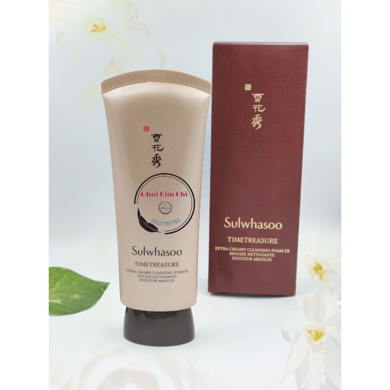 Sửa rửa mặt thông đỏ  sulwhasoo chống lão hóa Timetreasure Extra Cream Cleansing Foam Ex 150ml