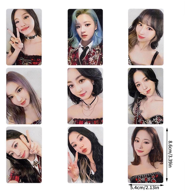 Set 9 Thẻ Hình Các Thành Viên Nhóm Nhạc Kpop TWICE 4Th World Tour III IN SEOUL