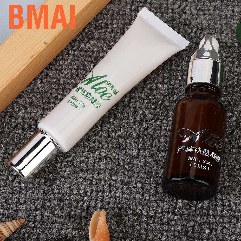 (hàng mới về) gel lô hội hỗ trợ giảm mụn chăm sóc da 20ml + b 20ml