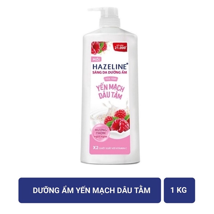 Sữa tắm dưỡng thể thiên nhiên trắng sáng da Hazeline 1KG