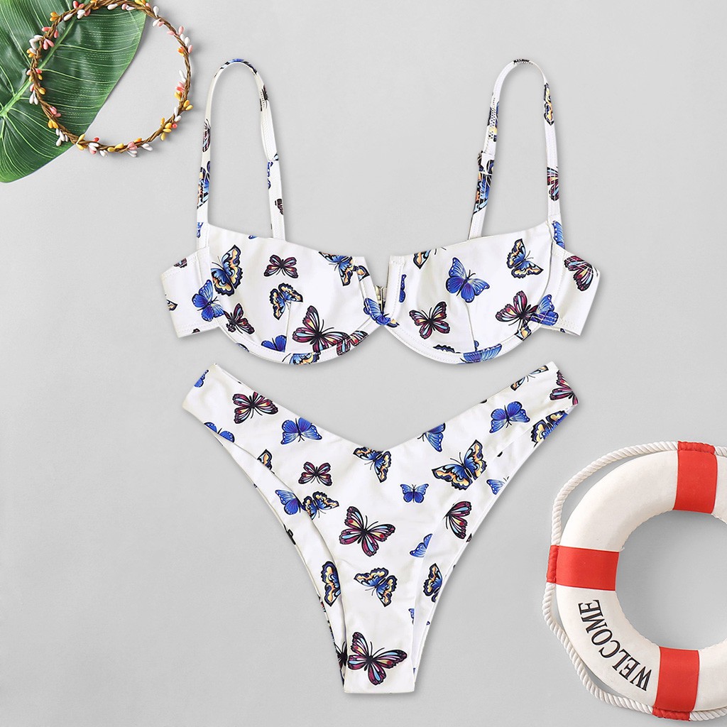 BUTTERFLY Bikini Lưng Cao Hoạ Tiết Bướm Cho Phái Nữ | BigBuy360 - bigbuy360.vn