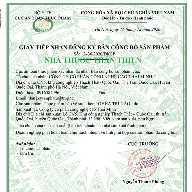 Lohha Trí Não - Hỗ trợ làm tăng cường hoạt động của trí não, thần kinh (30 viên)