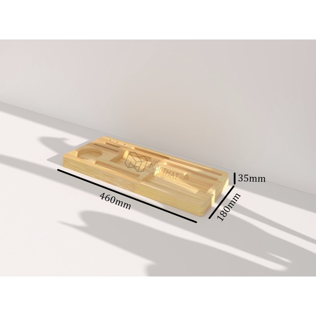 Khay đỡ đa năng-Khay gỗ Decor để bàn máy tính chất liệu gỗ phủ PVC