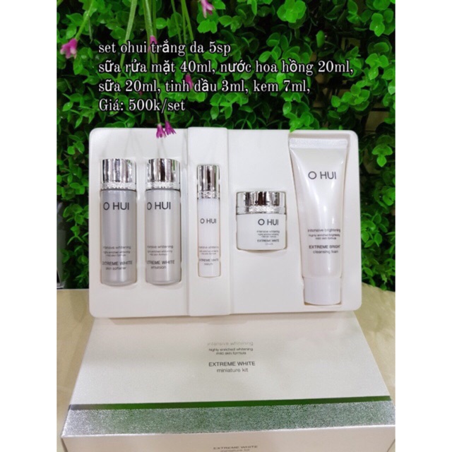 Bộ ohui dưỡng trắng da 5 món ohui mini