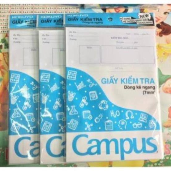 Giấy kiểm tra Campus không chấm ( 1 túi / 25 tờ đôi)
