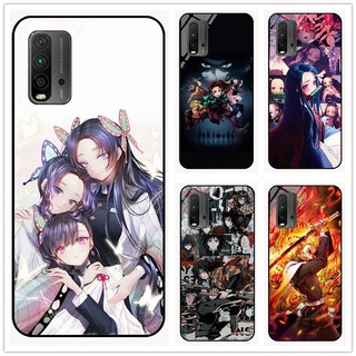 Dành Cho Redmi 9T / Redmi 9 Anime Demon Slayer: Kimetsu No Yaiba Kính Cường Lực Chống Sốc Vỏ Điện Thoại Cứng Ốp Lưng Vỏ Điện Thoại Tùy Chỉnh