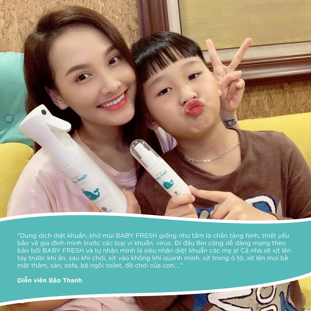 Combo 2 chai xịt diệt khuẩn khử mùi Baby Fresh an toàn cho bé - JOONA BABY Việt Nam