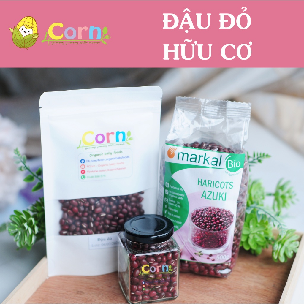 Đậu đỏ azuki hữu cơ Markal - cho bé 7m+