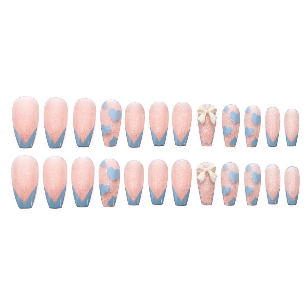 MIHAN1 Hộp 24 Móng Tay Giả Che Phủ Toàn Diện Cho Nữ