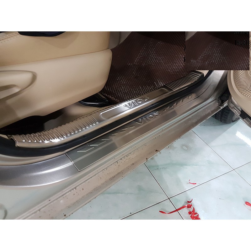 Bộ 8 ốp bậc trong ngoài inox VIOS 2014 đến 2024