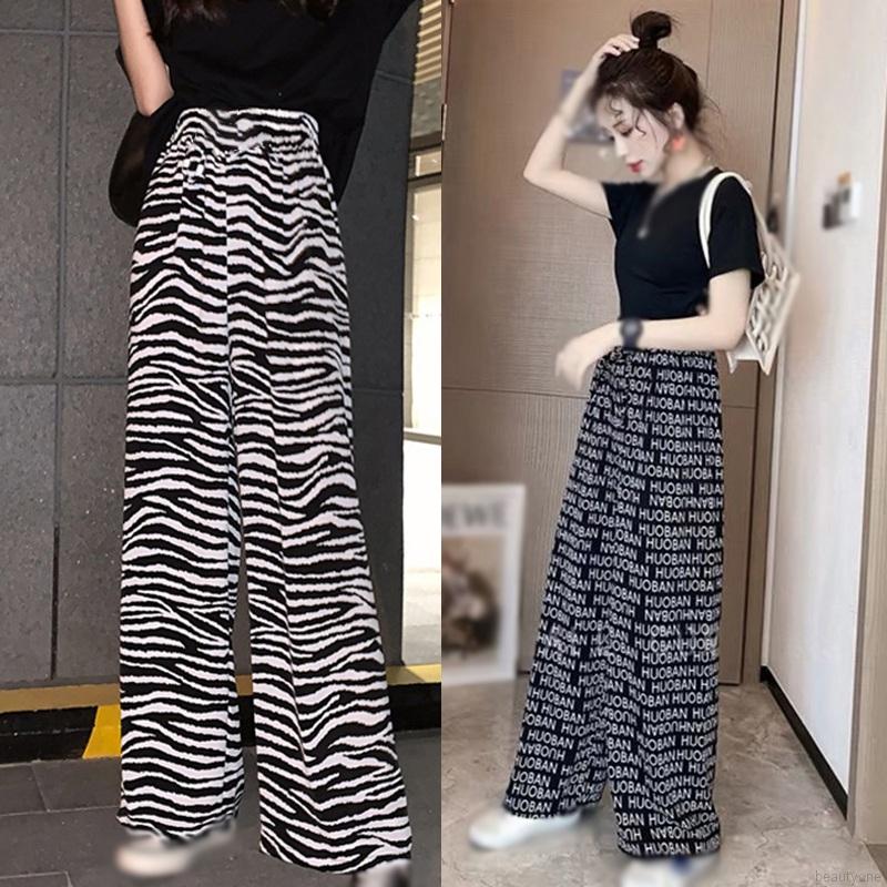 quần ống rộng In Họa Tiết Ngựa Vằn Cá Tính Cho Nữ | BigBuy360 - bigbuy360.vn