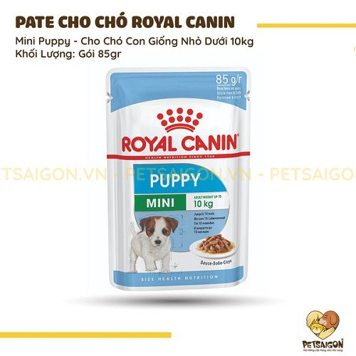 [CHÍNH HÃNG] ROYAL CANIN - THỨC ĂN ƯỚT CHO CHÓ MINI PUPPY - GÓI 85G