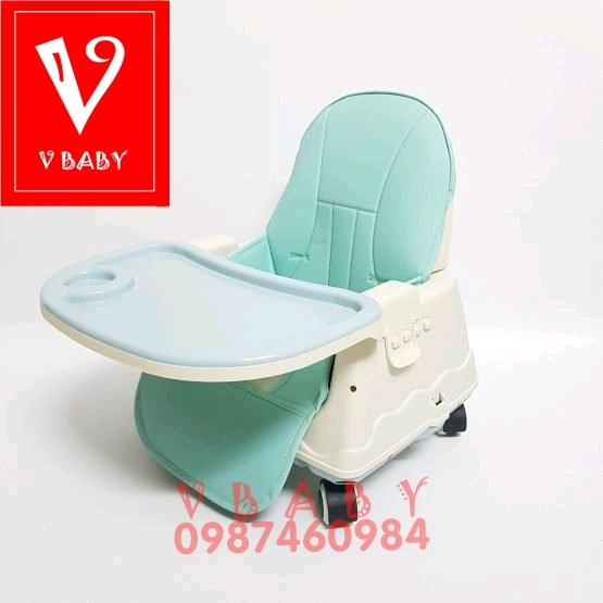 GHẾ ĂN DẶM HANBEI CHO BÉ 3IN1 ĐẦY ĐỦ BÁNH XE VÀ ĐỆM