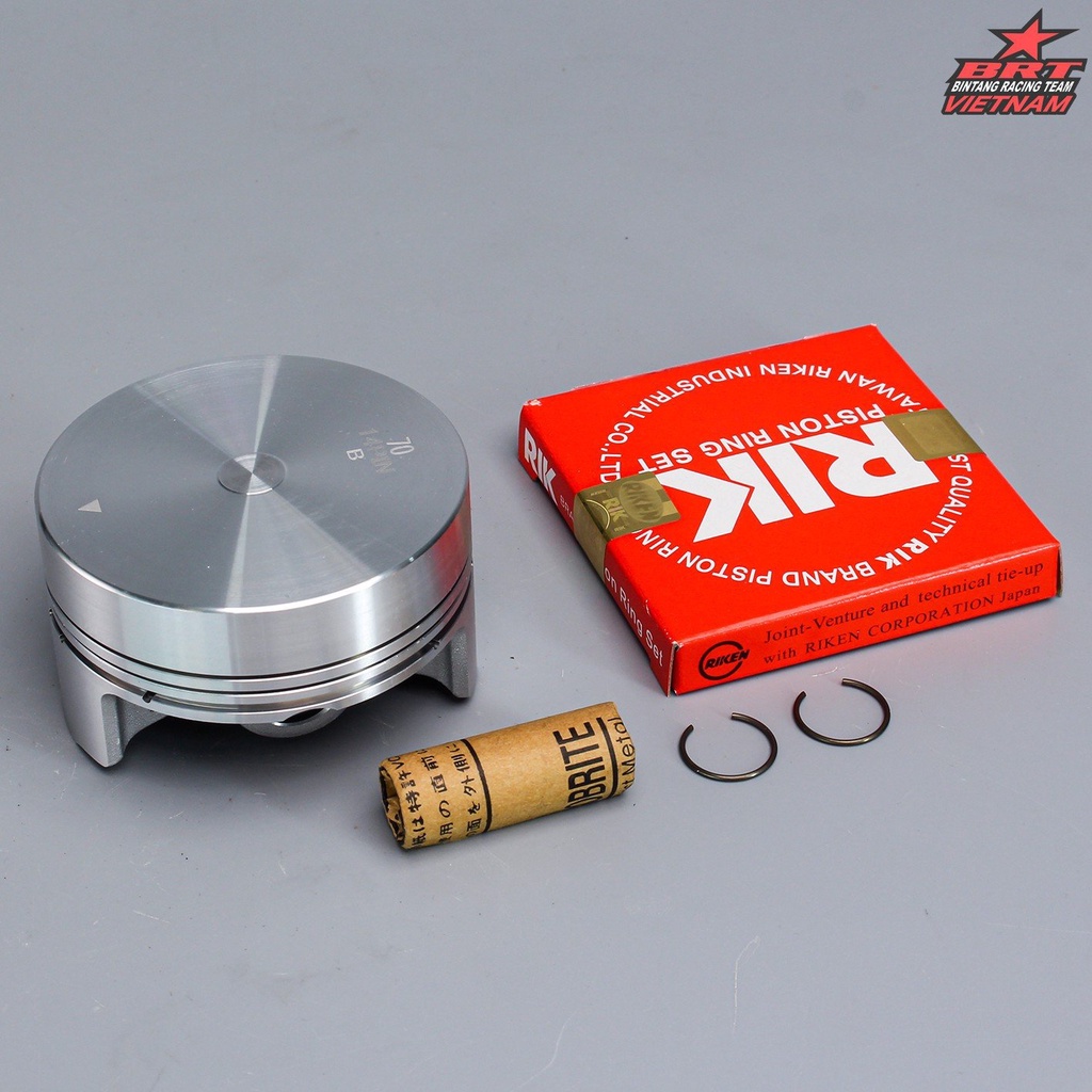 Piston BRT 70mm ắc 14 Exciter 155-R15V3-MT15-FZ155-EX155-NVX155-XSR155-WR155
