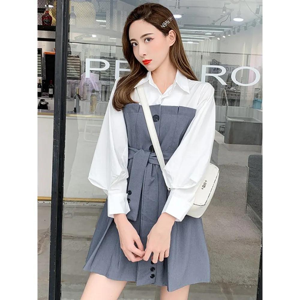 Đầm sơ mi thời trang xuân thu dành cho nữ 2021
