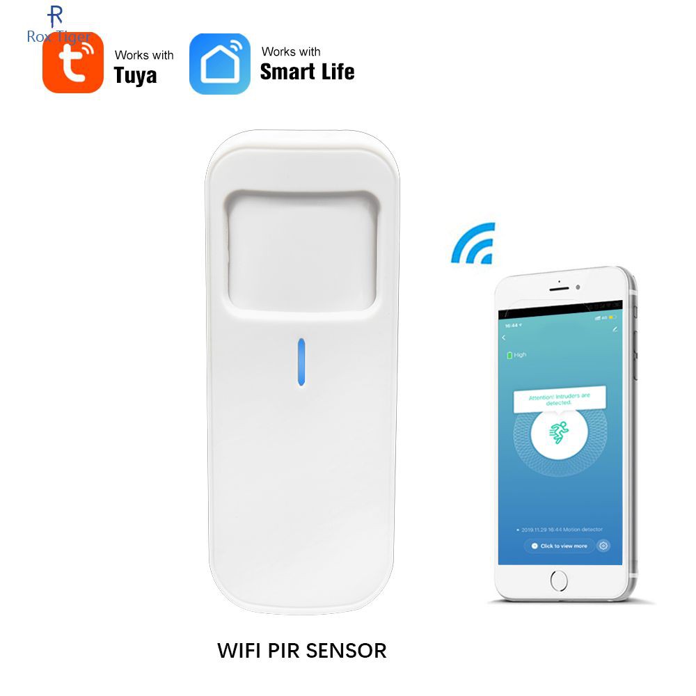 Tuya Smart Motion PIR Sensor Detector WIFI Movement Sensor Smart Life APP Wireless Home Security System/ Regulated Infrared Pyroelectric Infrared PIR Module Motion Sensor Detector Module