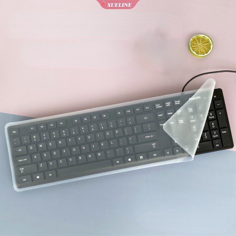 Tấm Bọc Bàn Phím Máy Tính Bằng Silicon Trong Suốt Chống Nước Và Bụi Cỡ Tiêu Chuẩn