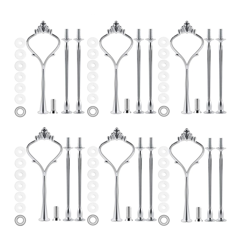 Bộ 6 Khay Giá Đỡ Bánh Kem 3 Tầng Dành Cho Tiệc Cưới Và Tiệc Tùng