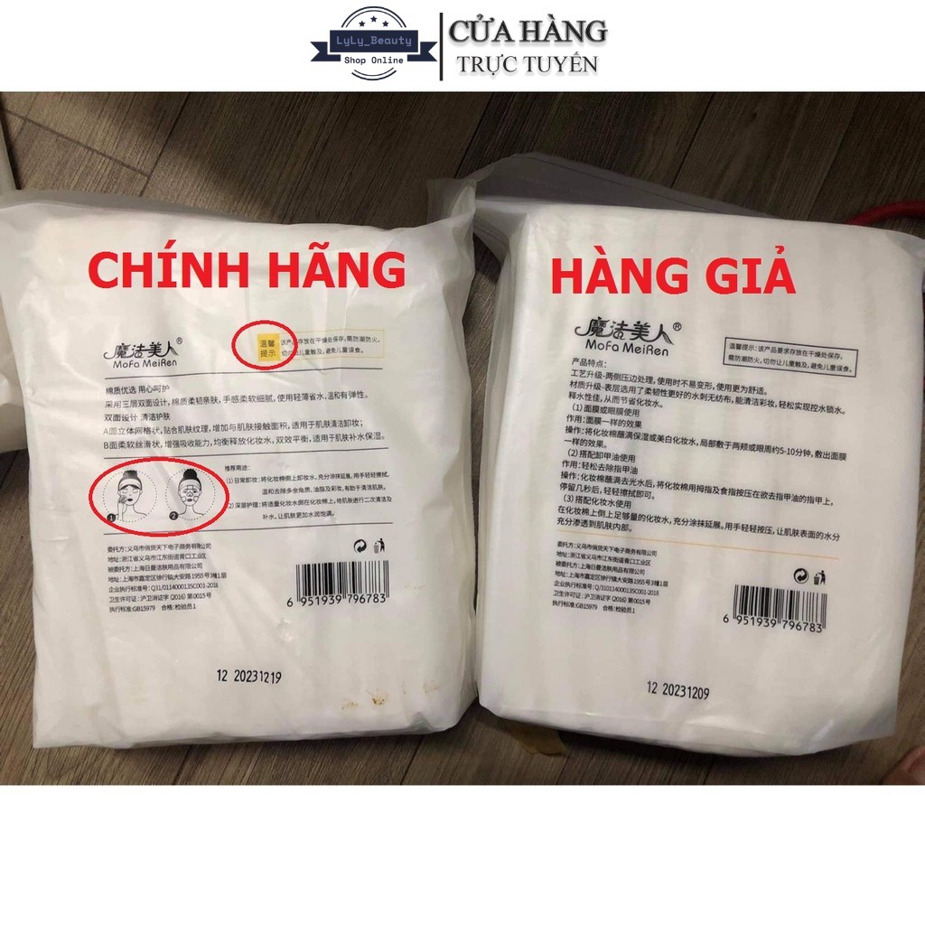 Bông tẩy trang 222 miếng Lameila Cotton Pads nội địa trung 3 lớp túi đựng, 100% tự nhiên mềm mịn, không kích ứng BTT222 | BigBuy360 - bigbuy360.vn