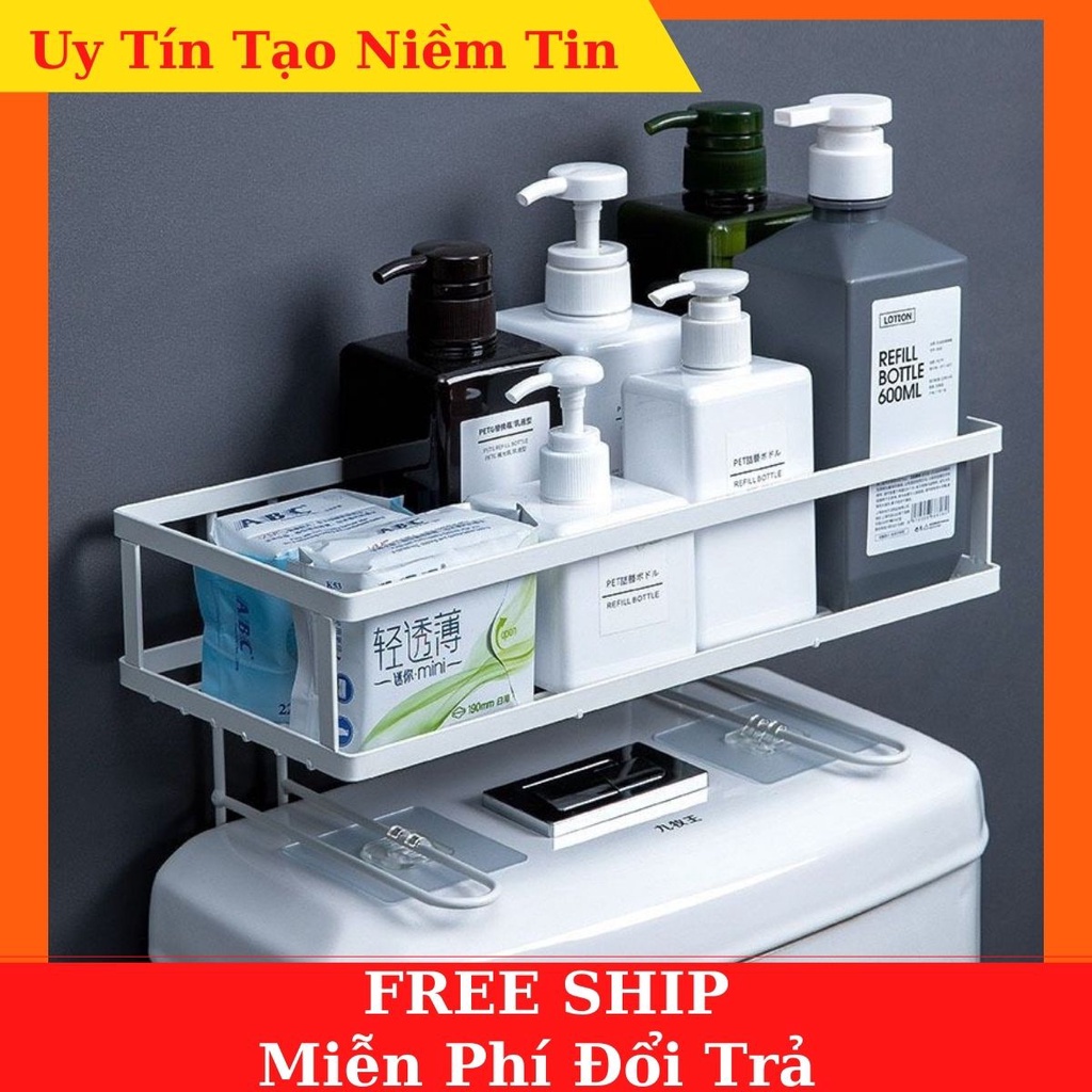 [ HOT ] Kệ để đồ sau bồn cầu, toilet, kệ nhà vệ sinh , siêu gọn gàng tiện dụng kèm miếng dán