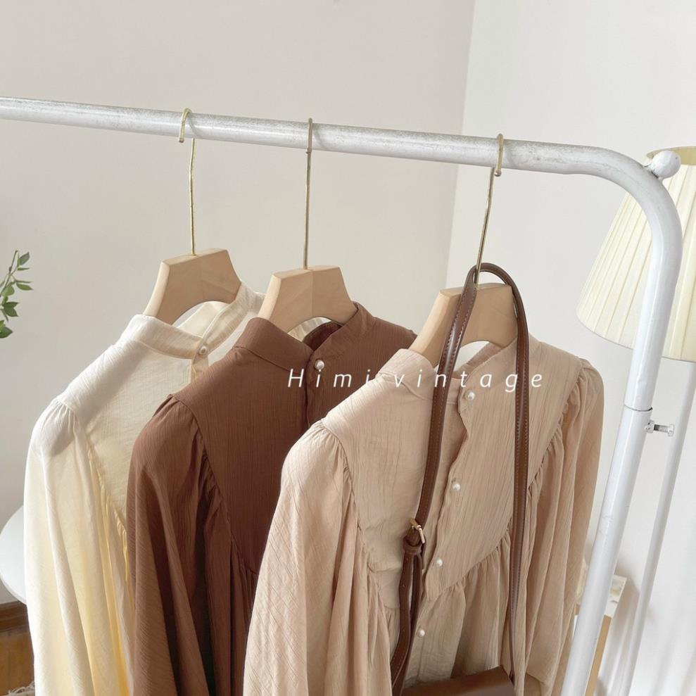 Áo sơ mi nữ trắng tay bo chun áo tay bồng tiểu thư màu trắng cực sang chảnh chống nhăn không nhàu cổ đức | BigBuy360 - bigbuy360.vn