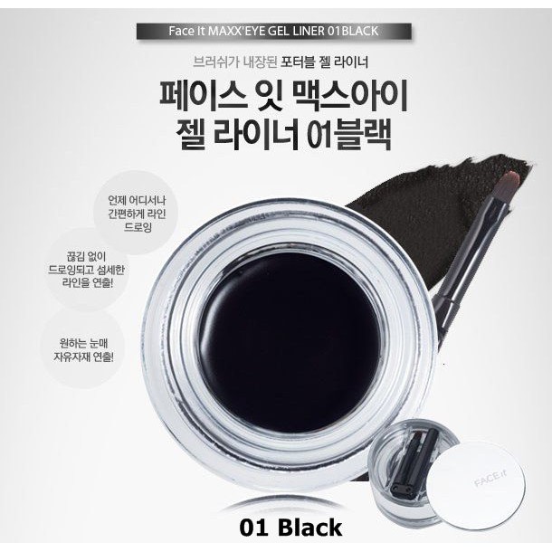 Gel kẻ mắt nước Mira Gel Eyeliner Hàn Quốc 6g - Hàng chính hãng