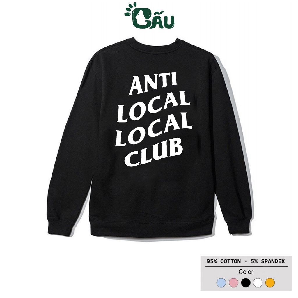 Áo sweater GẤU 194 vải thu đông co dãn, dày dặn mềm mịn form rộng phong cách Unisex -  ANTI SOCiAL SOCIAL CLUB
