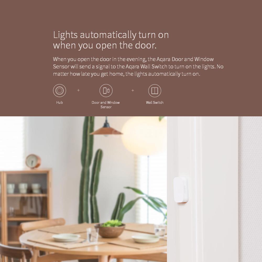 Ecmall Xiaomi Aqara Door and Window Sensor ZigBee Wireless Connection APP Control Smart Home Devices