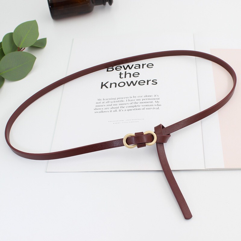 Thắt Lưng Da Pu Khóa Kim Loại Tròn Thiết Kế Thời Trang Cho Nữ