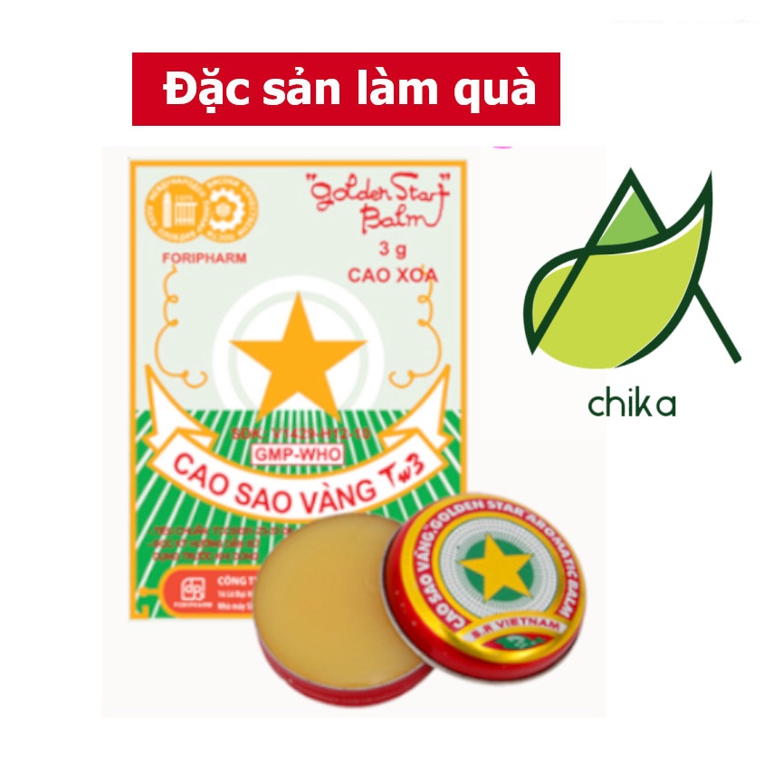 Cao Sao Vàng Chính Hãng Hộp 3g TW3 - Dầu Cù Là, Đánh bay nhức đầu, đau bụng, say tàu xe