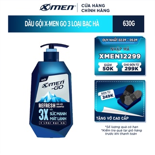 Dầu gội X-Men Go REFRESH 3 Loại Bạc Hà 630G