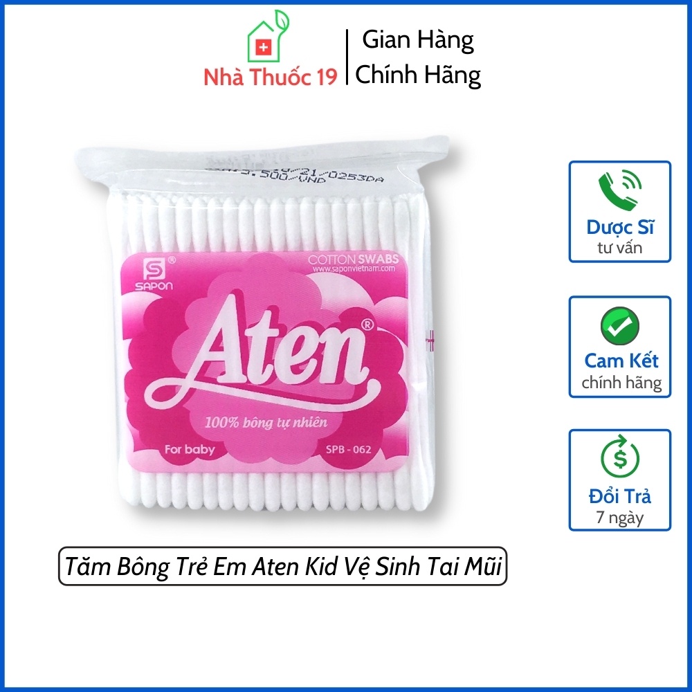 Tăm bông trẻ em aten kid vệ sinh tai mũi - ảnh sản phẩm 1