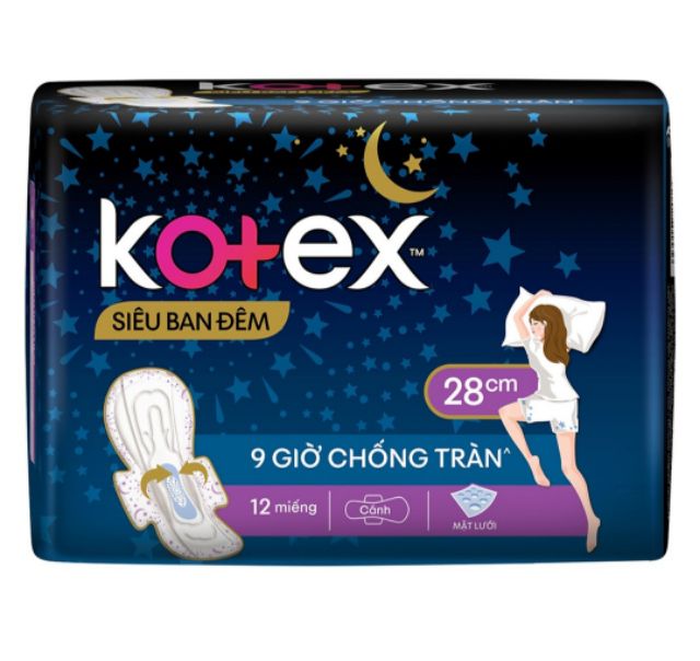 Kotex đêm 28cm/32cm/35cm