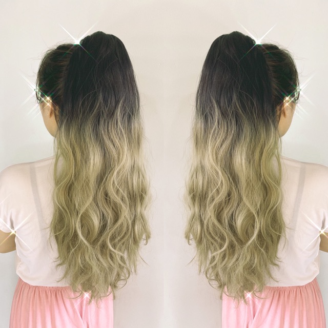 &lt;KÈM CLIP&gt; Ngoạm xù sóng nhuộm ombre n42