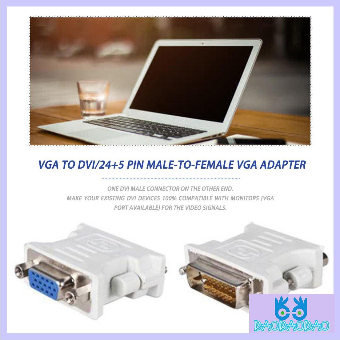 Đầu Chuyển Đổi Vga Sang Dvi D / 24 + 1 Pin Male Sang Vga Female | BigBuy360 - bigbuy360.vn