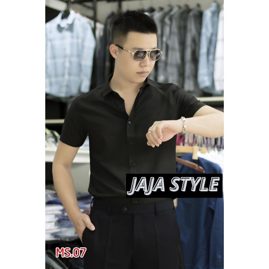 Áo Sơ Mi Nam Cộc Tay TN05, vải kate lụa mềm mịn thoáng mát , 5 màu trơn | BigBuy360 - bigbuy360.vn